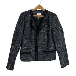 Laundry By Shelli Segal Women Blazer Jacket 10 Sequin Fringe Career Business